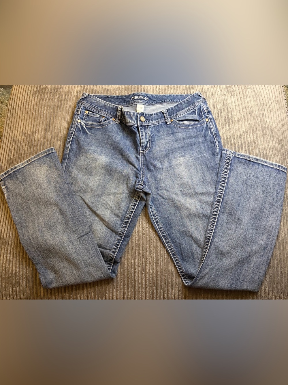 Maurices Light Wash Boyfriend Jeans in Faded Blue